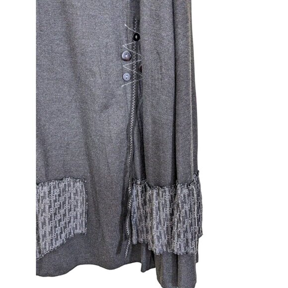 Dolcezza Midi Skirt Womens Medium Boho Art To Wear Artsy Gray Lagenlook Lined - Picture 3 of 6